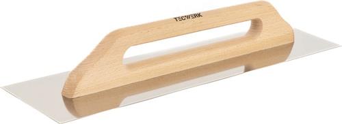 TECWERK Schweizer Glättekelle L.500mm B.130mm rostfr.m.H-Heft VA S.0,7mm TECWERK