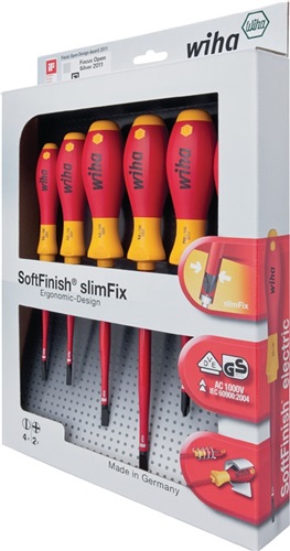WIHA Schraubendrehersatz 3201 K6 6-tlg.Schlitz/PH slim fix VDE WIHA WIHA Schraubendrehersatz 3201 K6 6-tlg.Schlitz/PH slim fix VDE WIHA