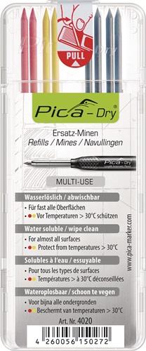 PICA Minenset Pica-Dry 4x schwarz,2x rot,2x gelb feucht abwischbar 8 Minen/Set