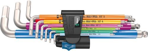 WERA Winkelschlüsselsatz 3950/9 Hex-Plus Multicolour HF 9teilig metrisch WERA