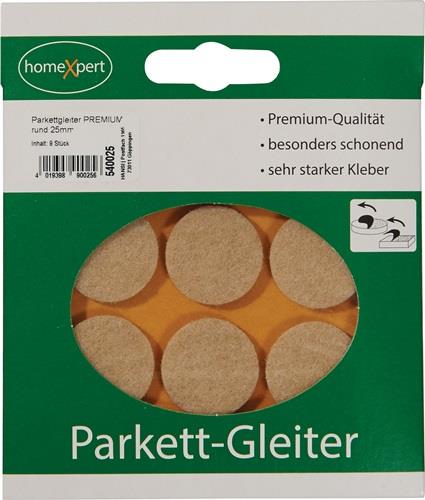 Parkettgleiter Premium 25mm Filz natur rd.selbstkl.
