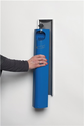 VAR Wandascher B110xT74xH550mm enzianblau verschließbar
