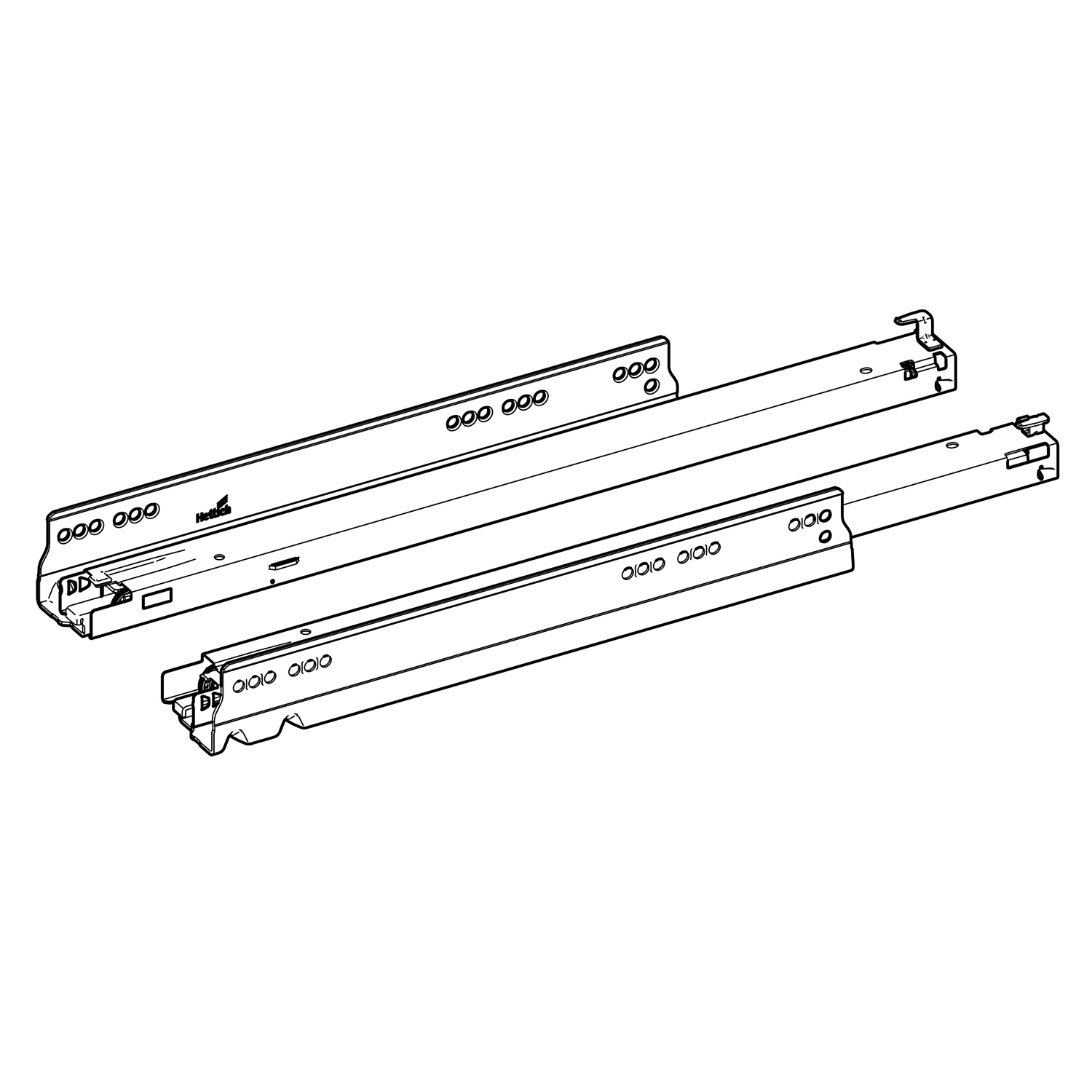 HETTICH Vollauszug Actro YOU L (40 kg), 400 mm, links und rechts, 9318190 HETTICH Vollauszug Actro YOU L (40 kg), 400 mm, links und rechts, 9318190