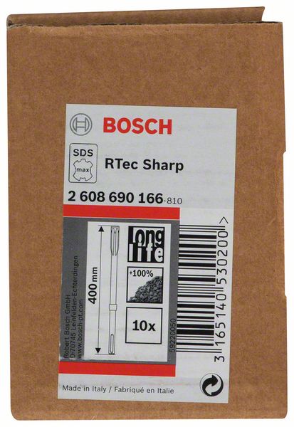 BOSCH Flachmeißel RTec Sharp, mit SDS max-Aufnahme, 400 mm, 10er-Pack