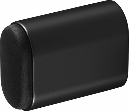 HERMETA Wandtürpuffer 4700/4702/4704 Alu.schwarz ku.-besch.L.50mm HERMETA