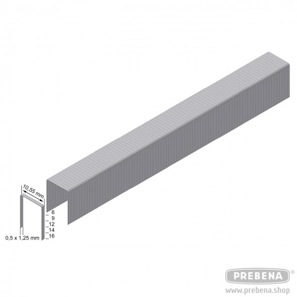 PREBENA Heftklammern PF-09Cnk, verzinkt, geharzt