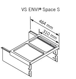 Abfalltrennsystem, ENVI-Space S, 600er, 2x15,5 l, hellgrau Vauth Sagel