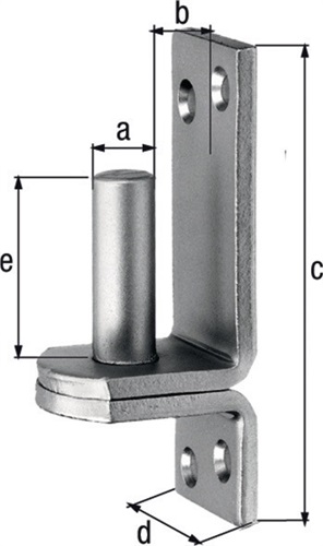 GAH Kloben auf Platte 13x10mm VA GAH