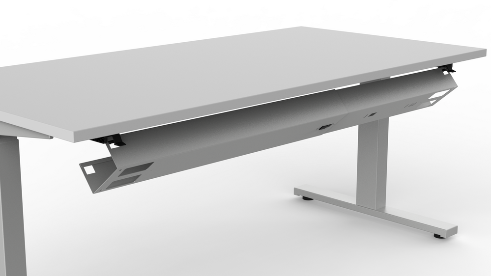 Veyhl Kabelwanne teleskopierbar 950-1550mm, RAL 9011 graphitschwarz