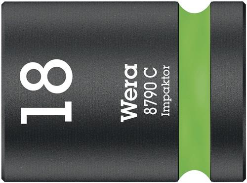 WERA Schlagschraubereinsatz 8790 C Impaktor Außen-6-kant SW18mm 4-kant 1/2Zoll L.38mm