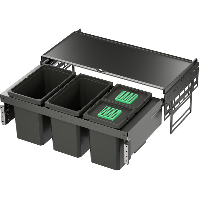 Abfalltrennsystem, ENVI-Space-900er, 2x22/2x10, lavagrau Vauth Sagel