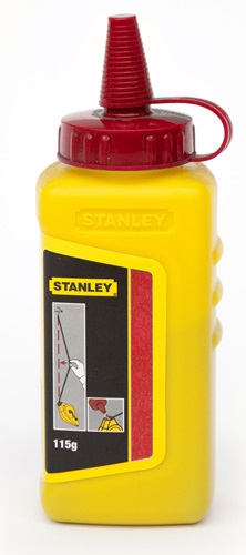 STANLEY Schlagschnurkreide 115g rot wasserfest,schwer löslich Ku.-Flasche STANLEY