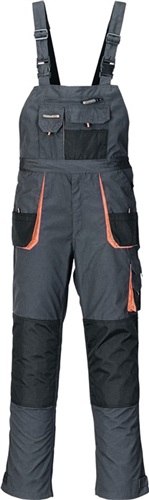 TERRATREND Herrenlatzhose Gr.50 dunkelgrau/schwarz/orange TERRATREND TERRATREND Herrenlatzhose Gr.50 dunkelgrau/schwarz/orange TERRATREND