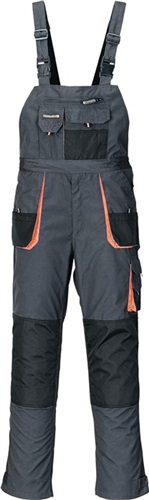 TERRATREND Herrenlatzhose Gr.50 dunkelgrau/schwarz/orange TERRATREND