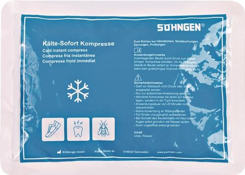 SÖHNGEN Kälte-Sofortkompressen kl.L.ca.150xB.ca.210mm o.Vorkühlung SÖHNGEN