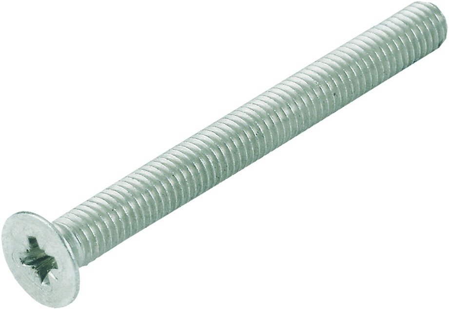 HOPPE® Gewindeschraube M5 für Hoppe-Türgarnituren mit Stahl-Unterkonstruktion und verdeckter Befestigung, Eisen 85 mm Kreuzschlitz