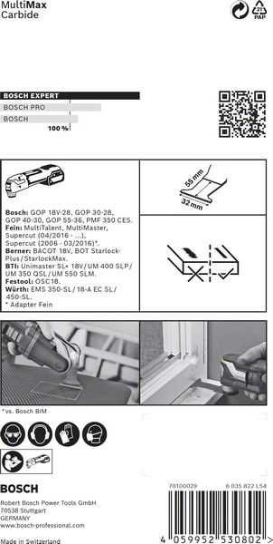 BOSCH EXPERT MultiMax PAIZ 32 APIT Blatt für Multifunktionswerkzeuge, 32 mm. Für oszillierende Multifunktionswerkzeuge