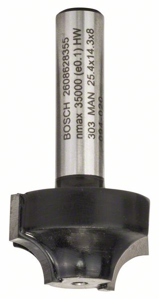 BOSCH Profilfräser E, 8 mm, R1 6,3 mm, D 25,4 mm, L 14 mm, G 46 mm