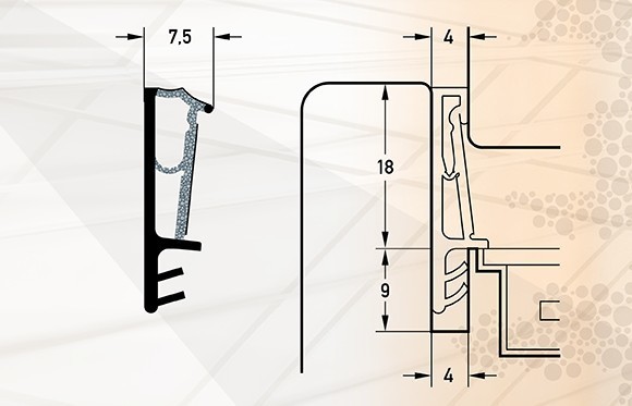 Geschäumte Fensterdichtung SP812