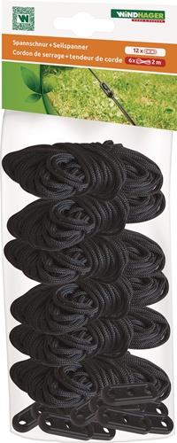 WINDHAGER Befestigungsschnur Variabel 6 Schnüre u.2 Spanner PP L.2m WINDHAGER