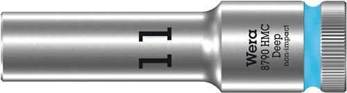 WERA Steckschlüsseleinsatz 8790 HMC Deep 6-kant SW11mm 4-kant 1/2Zoll CrV L.83mm