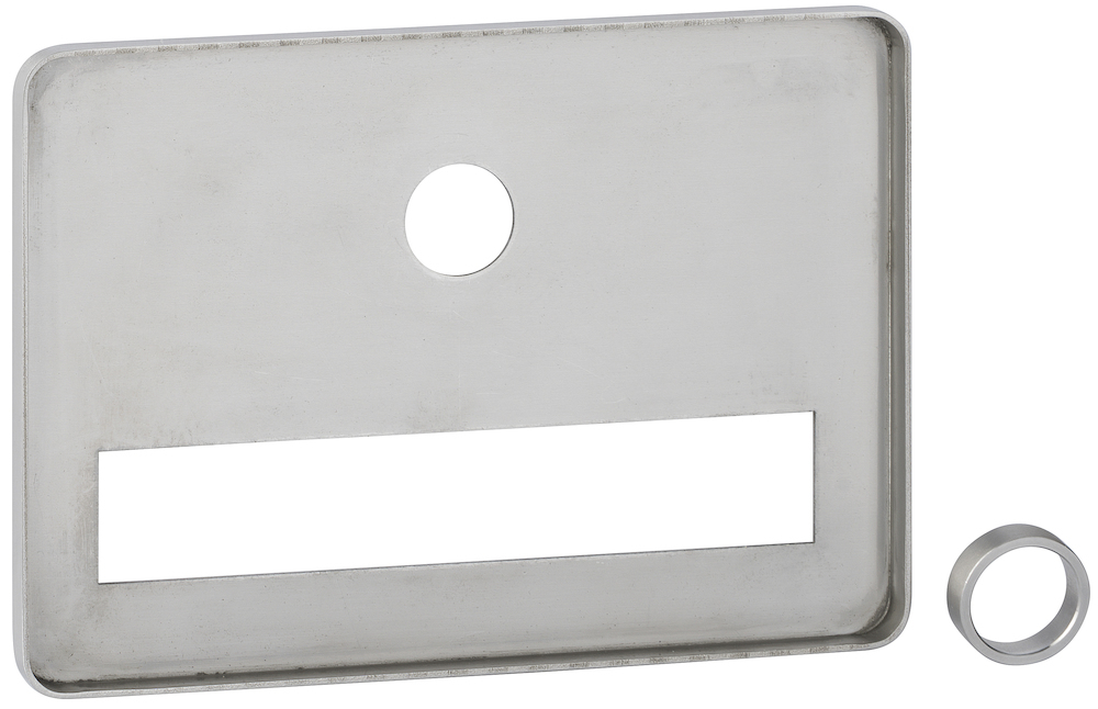 Hermat Namensschild 5001, ohne Türspion, Edelstahl