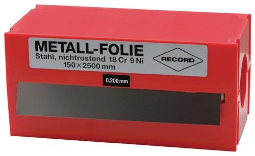 PROMAT Metallfolie D.0,400mm VA 1.4301 L.2500mm B.150mm RECORD