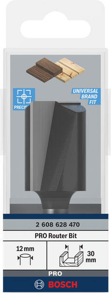 BOSCH Nutfräser Standard for Wood, 12 mm, D1 30 mm, L 40 mm, G 81 mm