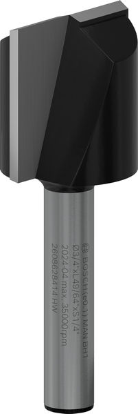 BOSCH Nutfräser 1/4", D1 19 mm, L 19,5 mm, G 51 mm