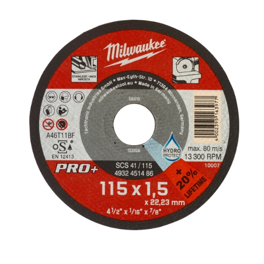 MILWAUKEE SCS41 1,5 mm Metalltrennscheibe PRO+ INOX 125 mm