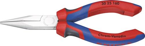 KNIPEX Langbeckzange Gesamt-L.160mm Form 2 Kopf verchr.lang,flach-rund Comfort-Griff