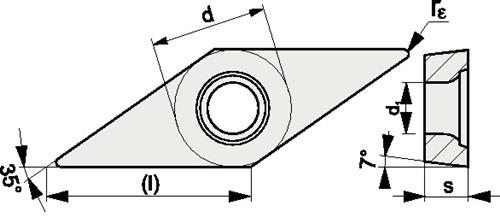 PROMAT Wendeschneidplatte VCGT 110304-AL N20 Bearb.Alu.PROMAT