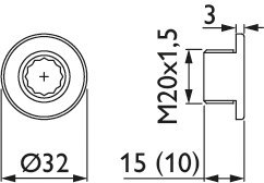 HERMAT Drückerrosette 2401, Edelstahl