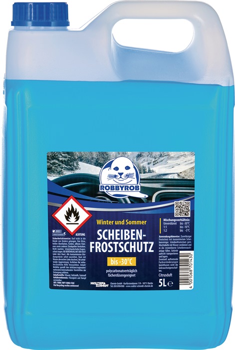 ROBBYROB Scheibenreiniger m.Frostschutz gebrauchsfertig b.-30GradC 5l Stapelkanister