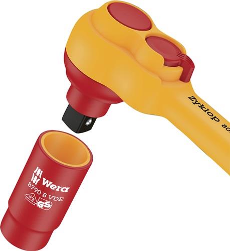 WERA Hebelumsch.kn.8007 B VDE 3/8 Zoll 80 Z.VDE isol.WERA WERA Hebelumsch.kn.8007 B VDE 3/8 Zoll 80 Z.VDE isol.WERA