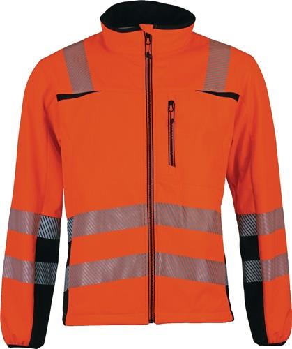 PREVENT TRENDLINE Warnschutz-Softshelljacke Prevent® Trendline Gr.XL orange/schwarz