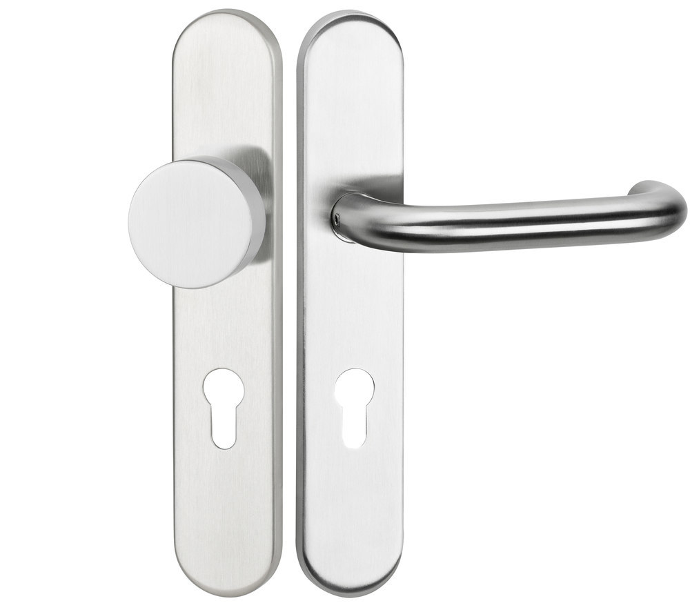 HERMAT Wechselgarnitur mit Langschild BASIC 01 1801/2002.U/3127, Edelstahl