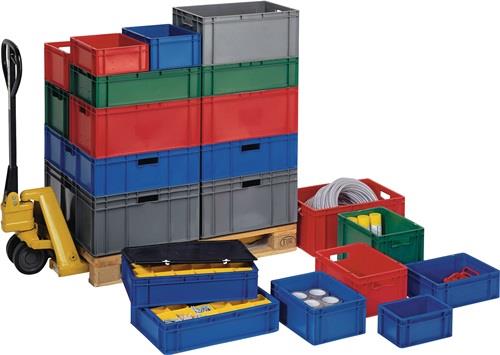 LA-KA-PE Transportstapelbehälter L400xB300xH270mm blau PP Seitenwände geschl.LA-KA-PE