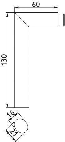 HERMAT Drückerlochteil VIP 1355, Edelstahl