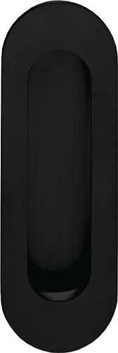 INTERSTEEL Schiebetürmuschel 4476 VA schwarz ov.bl.L.120mm B.40mm INTERSTEEL