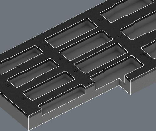 WERA Werkzeugmodul 9724 11teilig Steckschlüsseleinsatz Set 1/2Zoll WERA