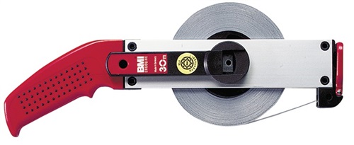 BMI Rahmenbandmaß ERGOLINE L.30m Band-B.13mm B mm/cm EG II Alu.weiß Stahlmaßband BMI