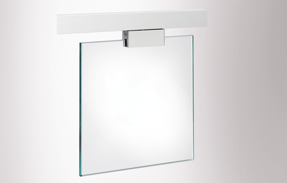 GEZE Glasklemmplatte, einzeln verblendet, Aluminium, 142365