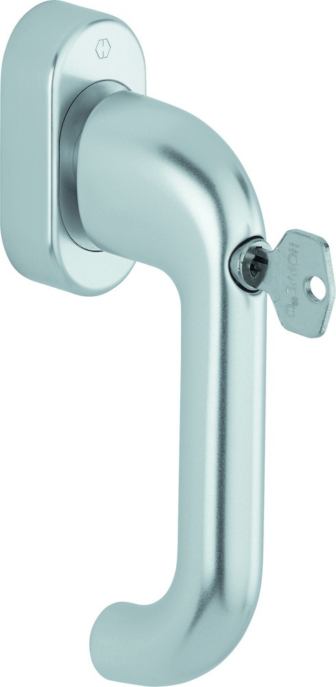 HOPPE® Fenstergriff abschließbar Paris 038S/UD9056, mit Schrauben, Aluminium, 12024922