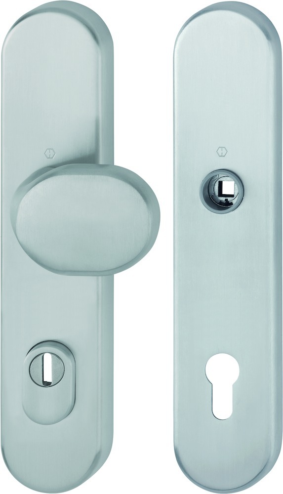 HOPPE® Schutz-Wechselgarnitur mit Langschild E86G/3332ZA/3310, ohne Lochteil, ES1, 8/10/92 mm, Edelstahl, 11980005 HOPPE® Schutz-Wechselgarnitur mit Langschild E86G/3332ZA/3310, ohne Lochteil, ES1, 8/10/92 mm, Edelstahl, 11980005