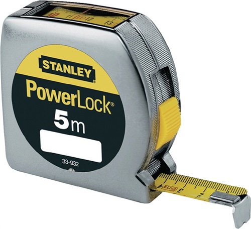 STANLEY Taschenrollbandmaß PowerLock® L.5m B.19mm mm/cm EGII Ku.Sichtfenster SB STANLEY