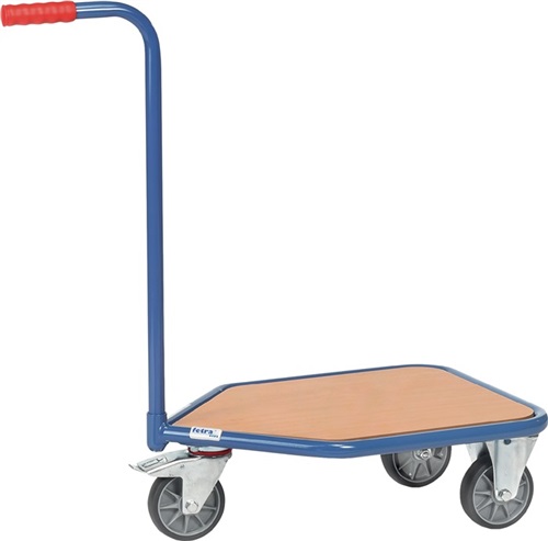 FETRA Griffroller L600xB450mm Holzwerkstoffplattform brillantblau Gesamt-Trgf.200kg