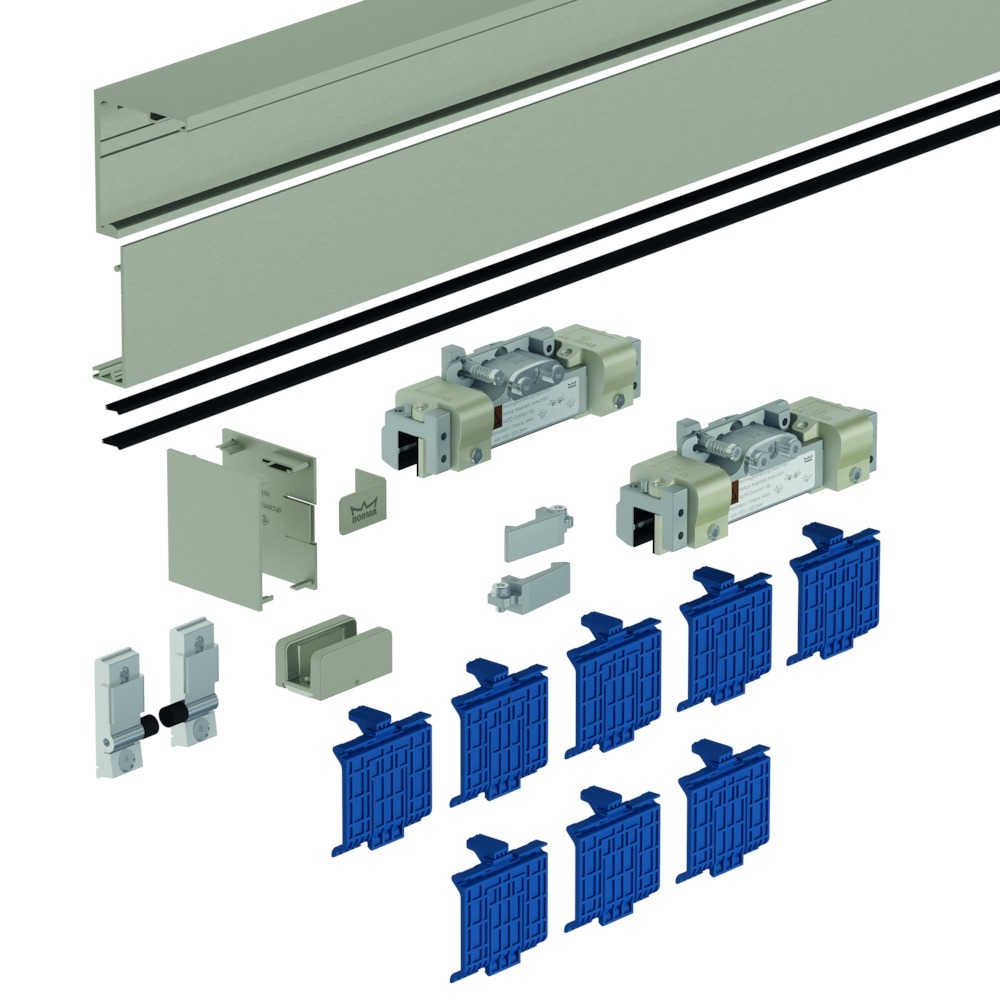 DORMA GLAS Schiebetürbeschlag MUTO Comfort L 80, Wandmontage, Aluminium