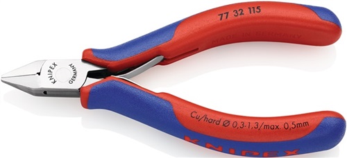 KNIPEX Elektronikseitenschneider L.115mm Form 3 Facette ja,kl.2K-Hülle