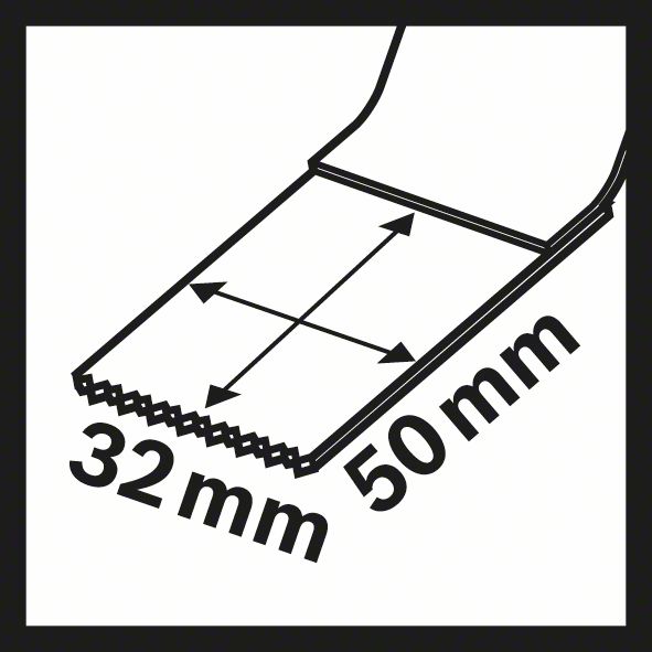BOSCH BIM Tauchsägeblatt AIZ 32 AB, Metal, 50 x 32 mm, 5er-Pack